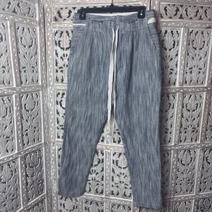 Free People Light At Sunrise Pants Size 4 Blue Stripe Women Drawstring Casual